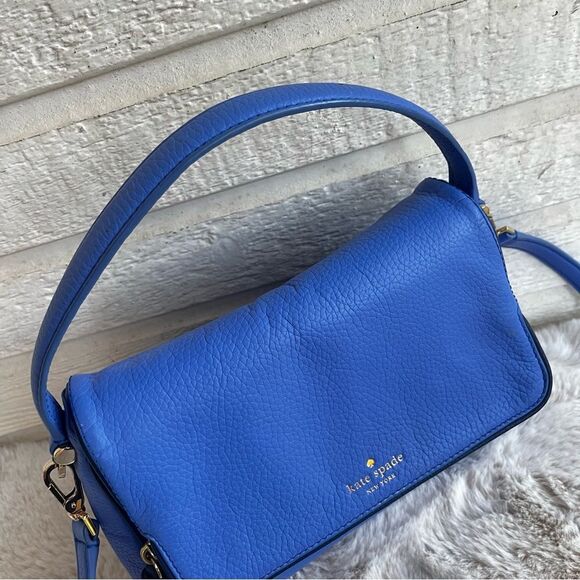 KATE SPADE Periwinkle Chester Street Miri Flap Satchel Tote Crossbody Leila - Picture 3 of 12